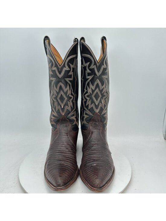 Tony Lama 70s Men Size 8.5D Brown Exotic Genuine Lizard Cowboy Western Boot main image 4